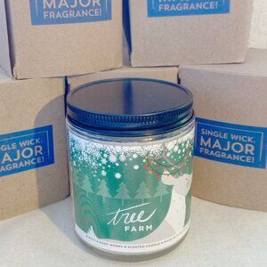 NEW! Bath & Body Works TREE FARM Candle (Single Wick, Mason Jar, Retired Design)